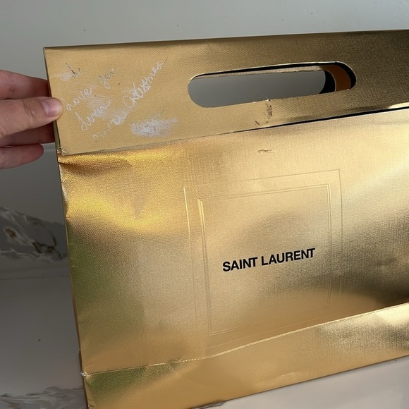 ❤️SOLD❤️Saint Laurent Black Tote Rive Droite Logo Canvas with bag - Picture 12 of 12